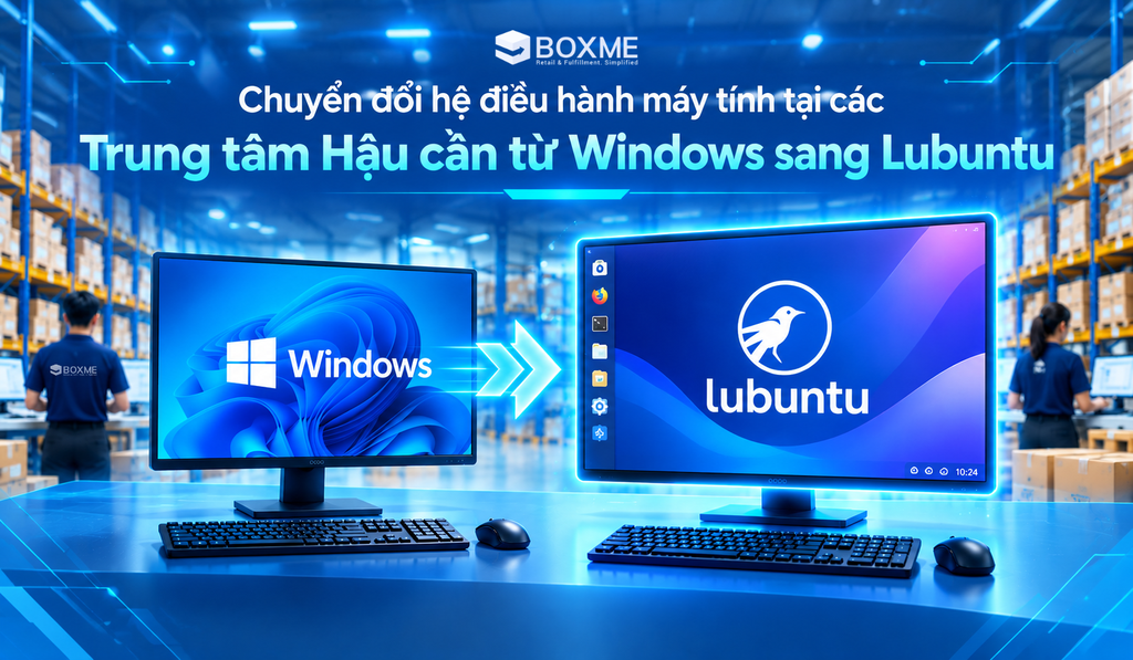Chuyển đổi hệ điều hành máy tính tại các Trung tâm Hậu cần từ Windows sang Lubuntu